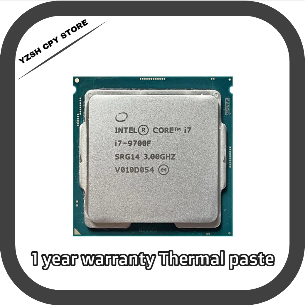 Intel Core i7-9700F i7 9700F 3.0 GHz Eight-Core Eight-Thread CPU Processor 12M 65W PC Desktop LGA 1151
Intel Core i7-9700F i7 9700F 3.0 GHz Eight-Core Eight-Thread CPU Processor 12M 65W PC Desktop LGA 1151