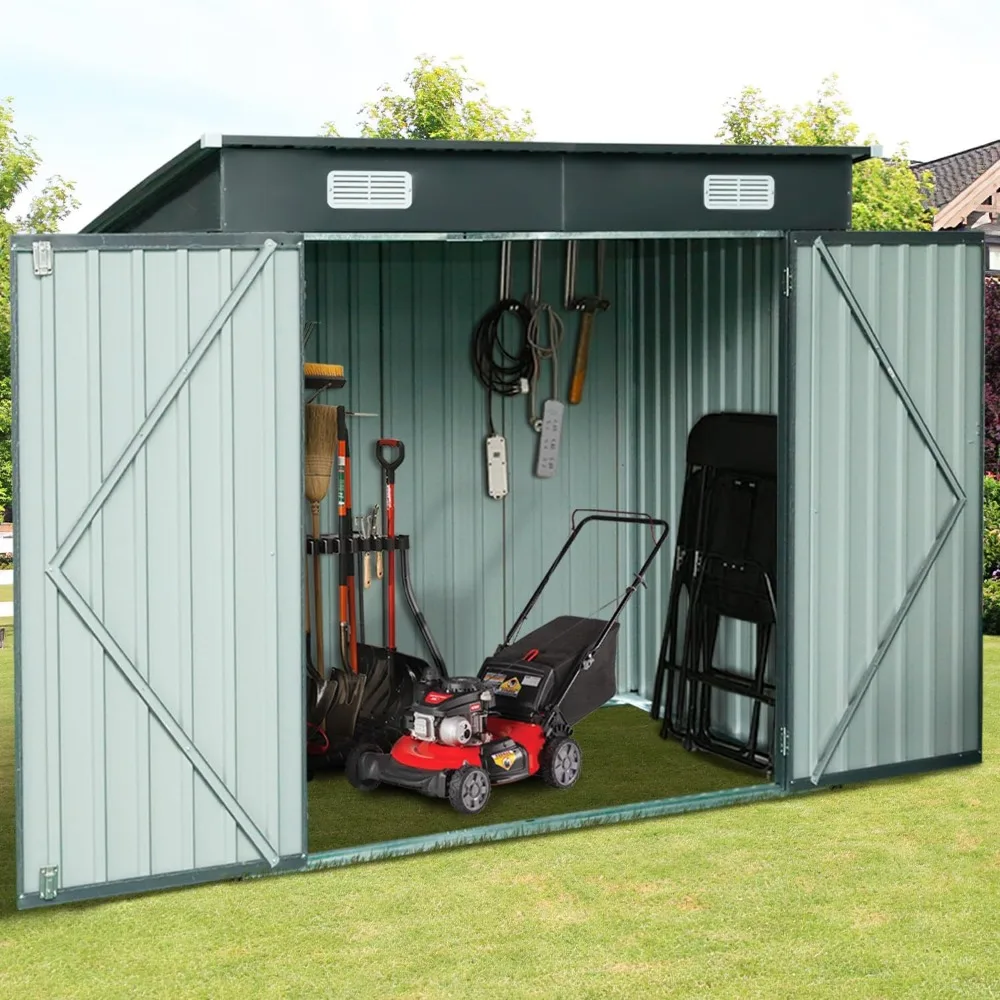 6' X 4' Outdoor Storage Shed, Galvanized Steel Garden Sheds with Double Lockable Door, Outdoor Storage Shed
6' X 4' Outdoor Storage Shed, Galvanized Steel Garden Sheds with Double Lockable Door, Outdoor Storage Shed