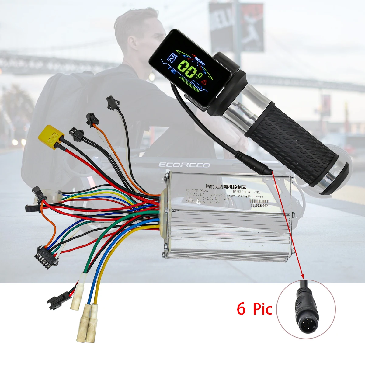 TF-500 E-Bike Scooter 48V 500W Brushless Speed Controller LCD Display Throttle Twist Grip Handlebar Electric Bicycle Accessary
TF-500 E-Bike Scooter 48V 500W Brushless Speed Controller LCD Display Throttle Twist Grip Handlebar Electric Bicycle Accessary