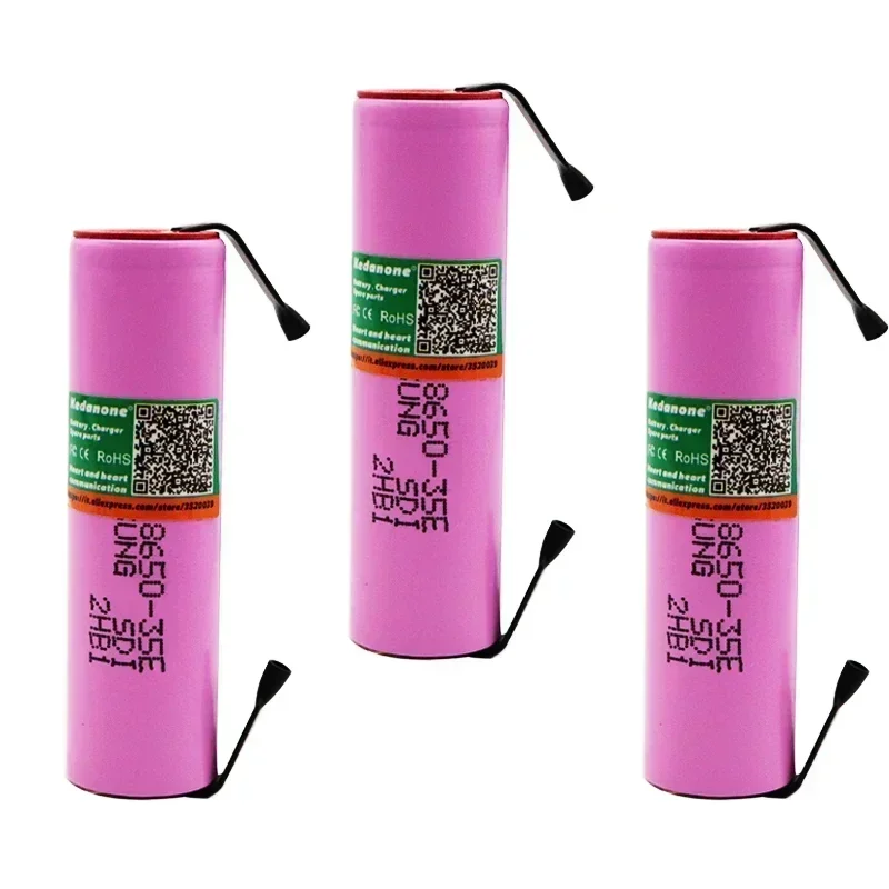 samsung 18650 3500 mAh 13Adischarge INR18650 35E INR18650-35E 18650 li-ion 3.7 battery rechargeable battery + DIY nicke
samsung 18650 3500 mAh 13Adischarge INR18650 35E INR18650-35E 18650 li-ion 3.7 battery rechargeable battery + DIY nicke