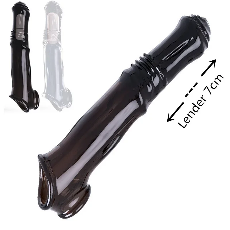 

Horse Dildo Penis Extender Sleeve 18 Sex Toys For Men Dick Trainer Penis Enlargement Reusable Condom Delay Ejaculation Cock Ring