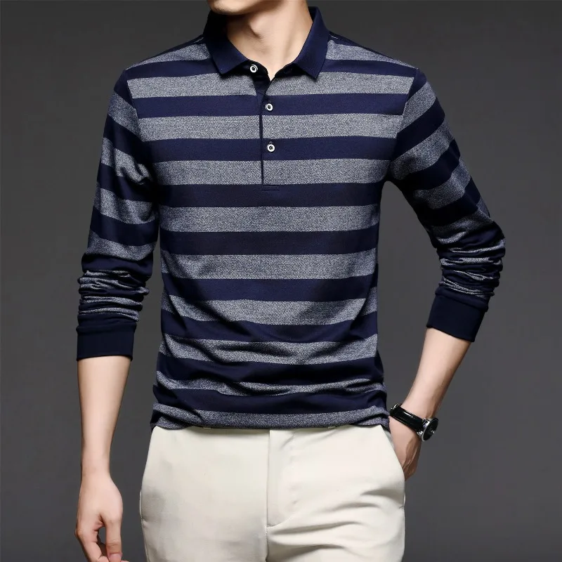 Spring and Autumn Men's Pullover Polo Adjustable Contrast Button Long Sleeve T-shirt Polo Bottom Fashion Casual Formal Tops
Spring and Autumn Men's Pullover Polo Adjustable Contrast Button Long Sleeve T-shirt Polo Bottom Fashion Casual Formal Tops