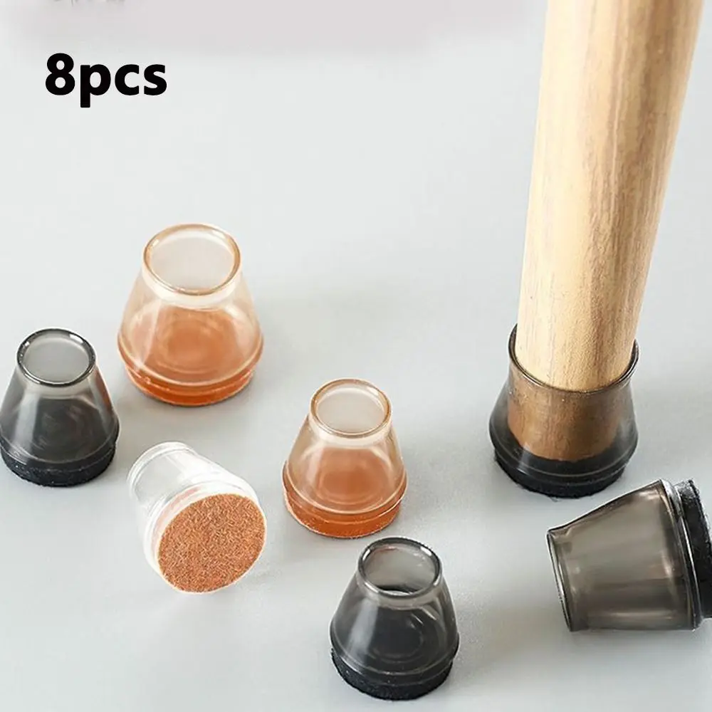 8pcs Silicone Chair Feet Cover TPR Rubber Round Chair Leg Caps with Felt Non-Slip Floor Protectors Table
8pcs Silicone Chair Feet Cover TPR Rubber Round Chair Leg Caps with Felt Non-Slip Floor Protectors Table