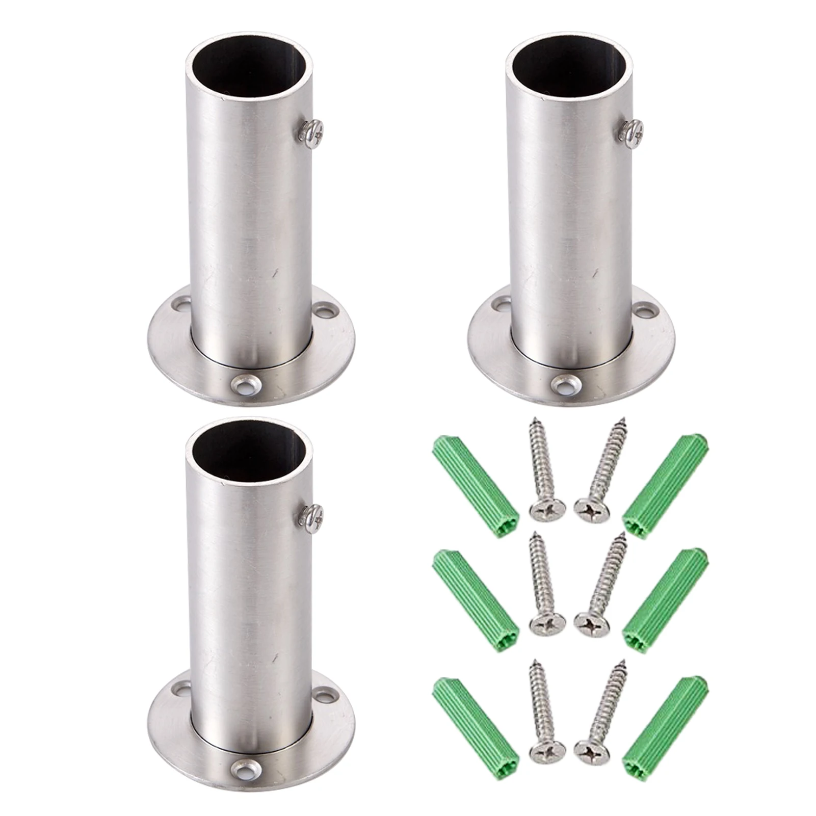 3pcs 6 Screws Sturdy Stainless Steel Replacement Handrails Rod Deck Flanges Ground Pool Closet Ladders Convenient Wood
3pcs 6 Screws Sturdy Stainless Steel Replacement Handrails Rod Deck Flanges Ground Pool Closet Ladders Convenient Wood