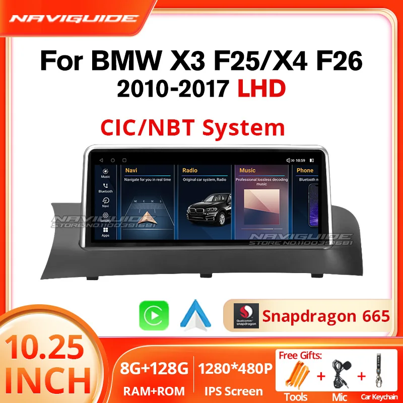 Автомобильный радиоприемник, 10,25 дюйма, Android 12, для BMW X3 F25 X4 F26 2011-2016, с левым рулем, CIC NBT, GPS, Carplay, мультимедийный плеер BT
Автомобильный радиоприемник, 10,25 дюйма, Android 12, для BMW X3 F25 X4 F26 2011-2016, с левым рулем, CIC NBT, GPS, Carplay, мультимедийный плеер BT