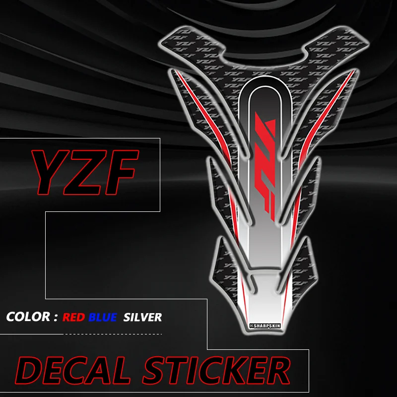 

Motorcycle yzf Fuel Tank Pad Sticker 3D Tank Fish Bone Sticker Decals For Yamaha YZF-R7 R1 R1M R3 R6 R6S R25 R15 R125