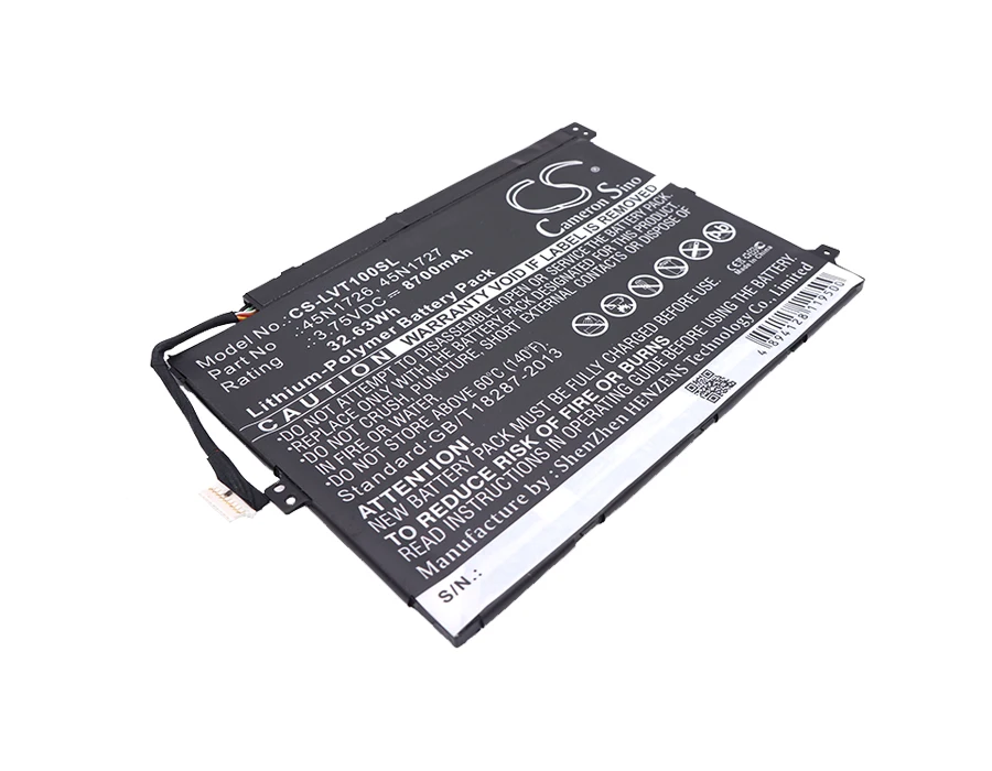 Tablet Battery For Lenovo 1ICP4/82/114-2 /83/113 45N1726 45N1727 45N1728 45N1729 45N1730 45N1731 45N1732 45N1733 Thinkpad 1Z3795
Tablet Battery For Lenovo 1ICP4/82/114-2 /83/113 45N1726 45N1727 45N1728 45N1729 45N1730 45N1731 45N1732 45N1733 Thinkpad 1Z3795