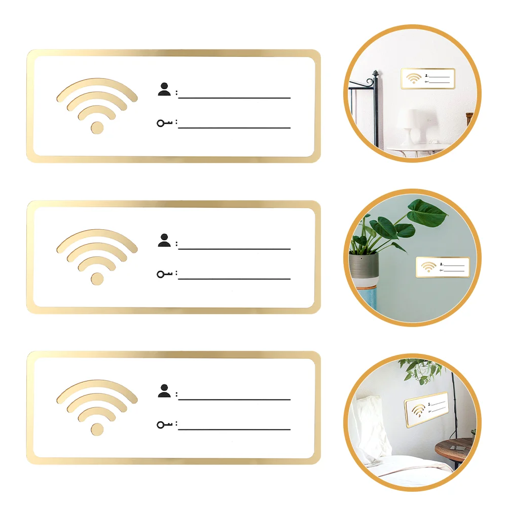 3 Pcs Wifi Sign Coverage Account and Password Hotel Office Decor for Acrylic Reminder Signage Wireless Network
3 Pcs Wifi Sign Coverage Account and Password Hotel Office Decor for Acrylic Reminder Signage Wireless Network