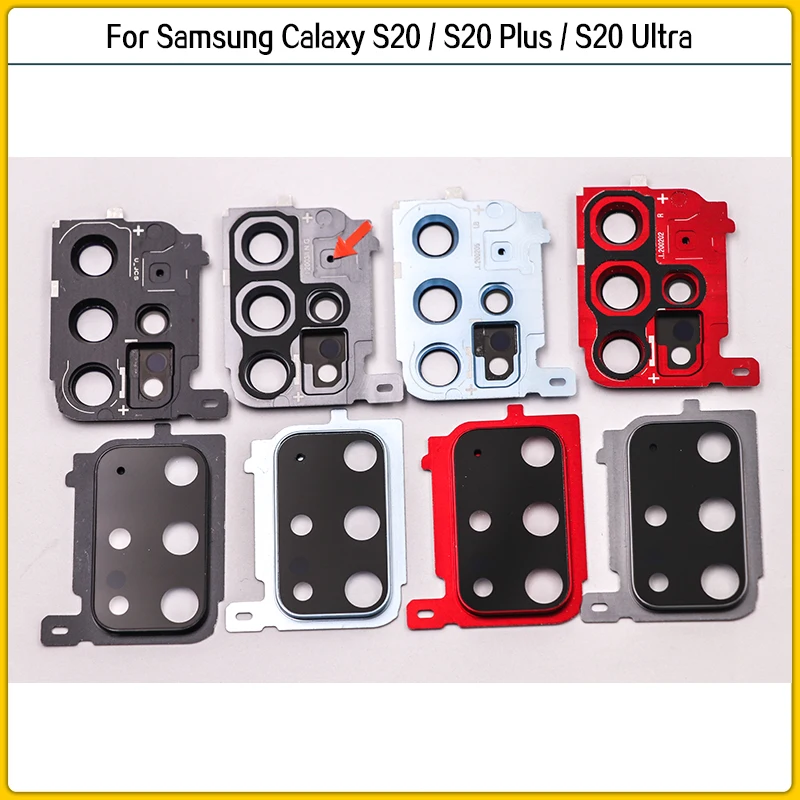 

New For Samsung Calaxy S20 Plus / S20 Ultra Rear Camera Frame Holder Lens Glass Panel Cover G980 Back Camera Glass Lens