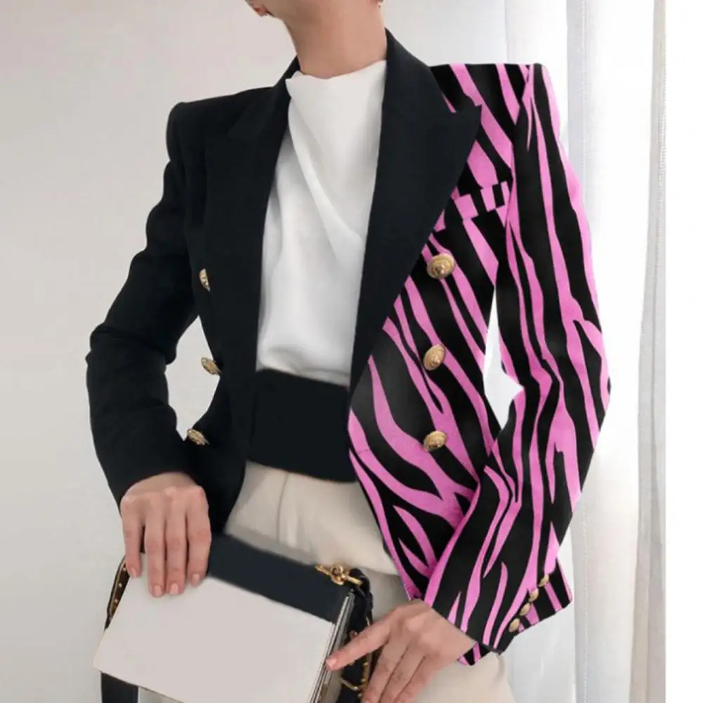 Lady Coat Right-angle Shoulder Colorful Warm Leopard Pattern Women Coat Blazer for Work
Lady Coat Right-angle Shoulder Colorful Warm Leopard Pattern Women Coat Blazer for Work