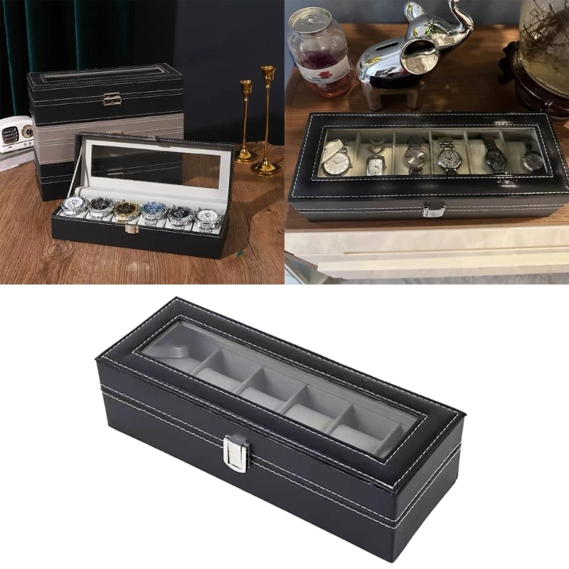 Gorgeous 6 Slot PU Leather Watch Box Display Holder Watch Jewelry Storage Box with Glass Lid More Fast to Find Treasure
Gorgeous 6 Slot PU Leather Watch Box Display Holder Watch Jewelry Storage Box with Glass Lid More Fast to Find Treasure