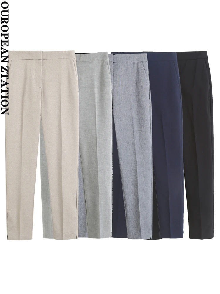 PAILETE Women 2023fashion front pockets office wear jogger pants vintage mid-rise with elastic waist female ankle trousers mujer
PAILETE Women 2023fashion front pockets office wear jogger pants vintage mid-rise with elastic waist female ankle trousers mujer