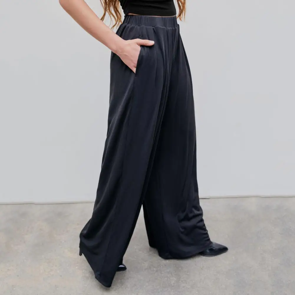 Women Loose Fit Pants Stylish Women's Casual Pants with Elastic Waist Wide Leg Loose Fit Trousers with Pockets for Streetwear
Women Loose Fit Pants Stylish Women's Casual Pants with Elastic Waist Wide Leg Loose Fit Trousers with Pockets for Streetwear