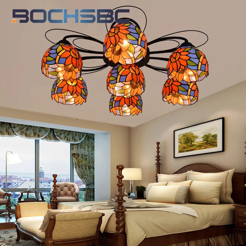 BOCHSBC Tiffany retro style Sunflower multi-head ceiling lights deco the living room dining room Bedroom bar hotel pendant light
BOCHSBC Tiffany retro style Sunflower multi-head ceiling lights deco the living room dining room Bedroom bar hotel pendant light