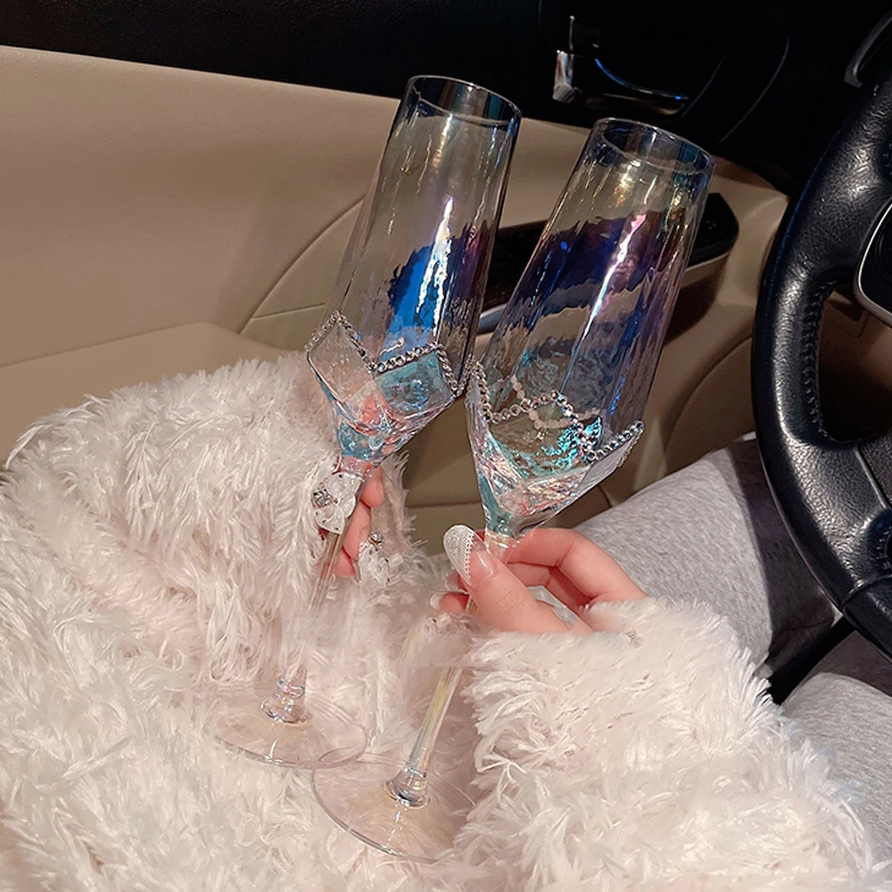 Creative Glass Wine Glasses for Home, Hammered Goblet, Red Wine Glass, Diamond Champagne Glass, Stained Glass, 2PCs
Creative Glass Wine Glasses for Home, Hammered Goblet, Red Wine Glass, Diamond Champagne Glass, Stained Glass, 2PCs