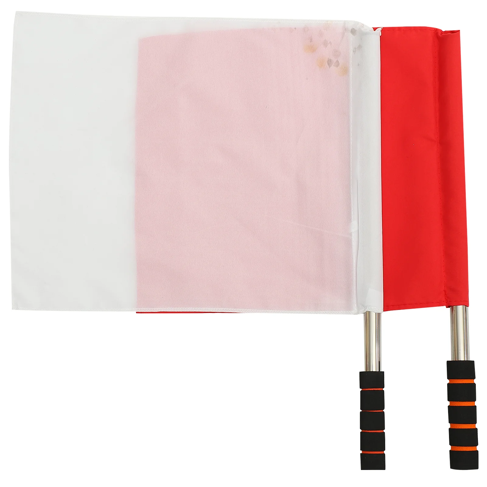 

2pcs Flags Red White Hand Flag Soccer Referee Flag Safety Flag Football Hand Flag Sports Linesman Flags Track Competition Flag