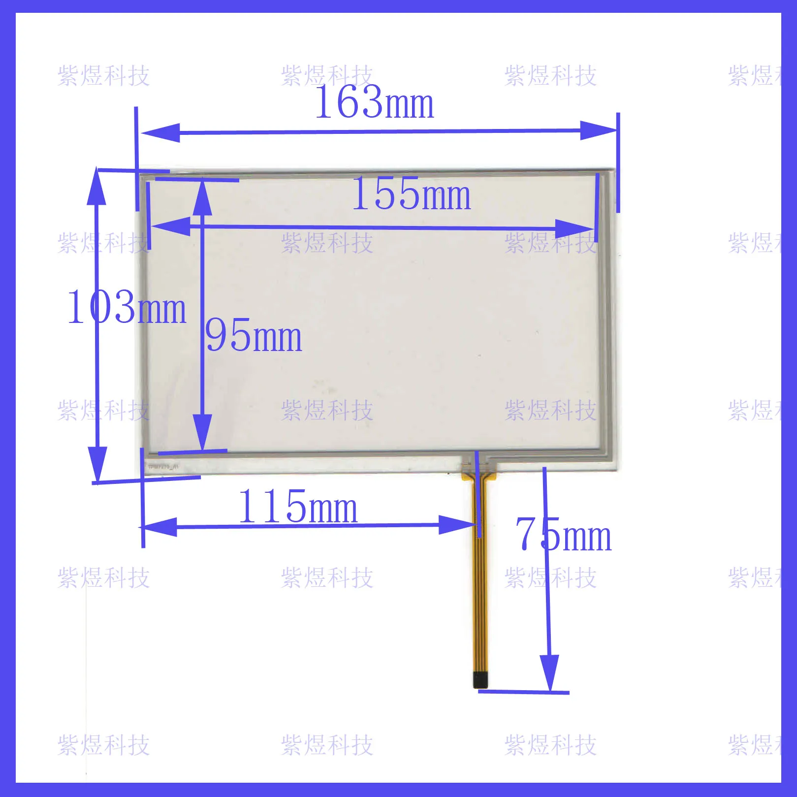 

ZhiYuSun TPM7279 163*103 7Inch 163mm*103mm Resistive TouchScreen Panel Digitizer this is AT PQBE0931Acompatible