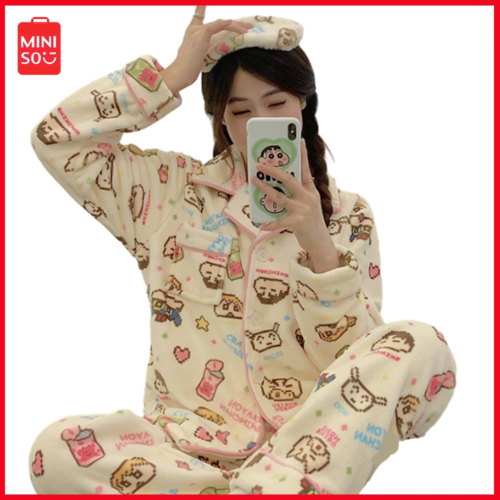 Miniso Crayon Shin-Chan Cartoon Anime Korean Edition Women's Coral Plush Long Sleeve Pajamas Autumn and Winter Warm Casual Wear
Miniso Crayon Shin-Chan Cartoon Anime Korean Edition Women's Coral Plush Long Sleeve Pajamas Autumn and Winter Warm Casual Wear