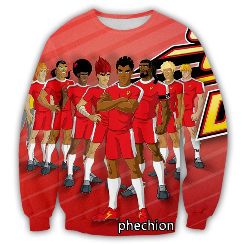 

phechion New Fashion Men/Women Supa Strikas 3D Print Casual Sweatshirt Streetwear Men Loose Sporting Sweatshirt G54