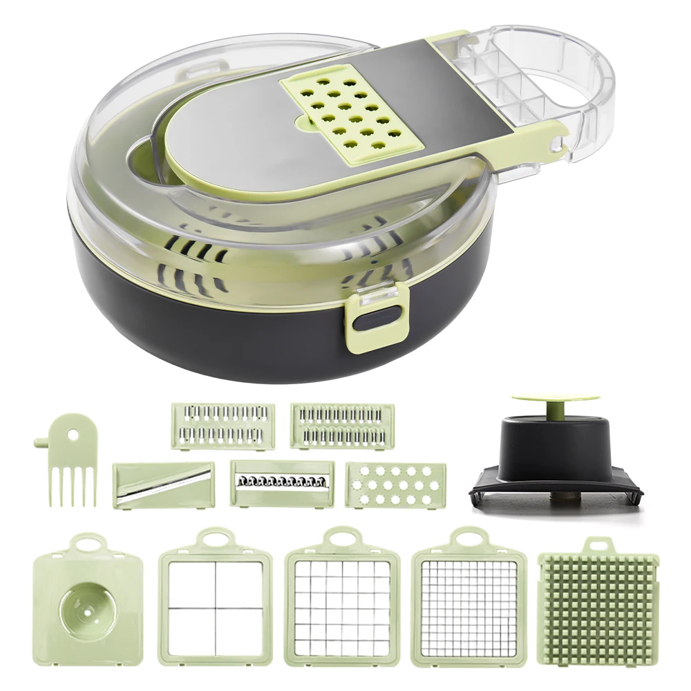 Vegetable Chopper with Container, Onion Chopper, Kitchen Gadgets, Veggie Dicer Cutter, Food Chopper with Draining, 13 in 1
Vegetable Chopper with Container, Onion Chopper, Kitchen Gadgets, Veggie Dicer Cutter, Food Chopper with Draining, 13 in 1