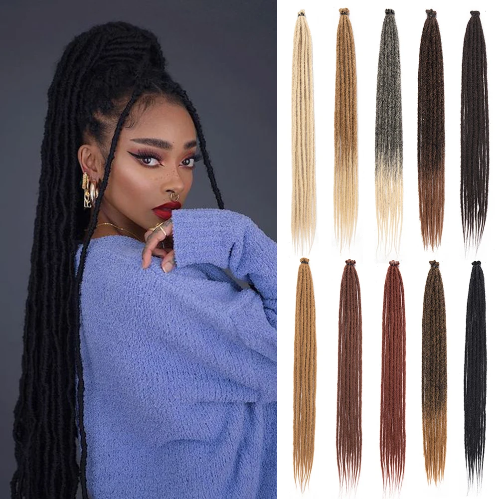 

Synthetic Dreadlock Extensions 10 Root/pack Hippie Single Ended Dreads Ombre Loc Extensions 30 Inch Reggae Style Crochet Hair