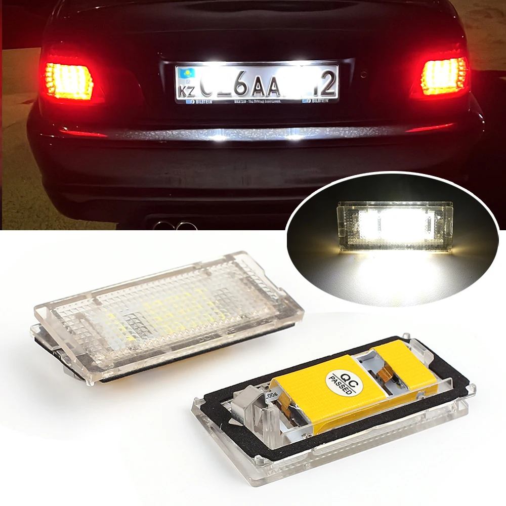 

Led License Plate Light Led Canbus Auto Tail Light White LED Bulbs 2 pcs Car Number Lamp For BMW 3er E46 4D 1998-2003