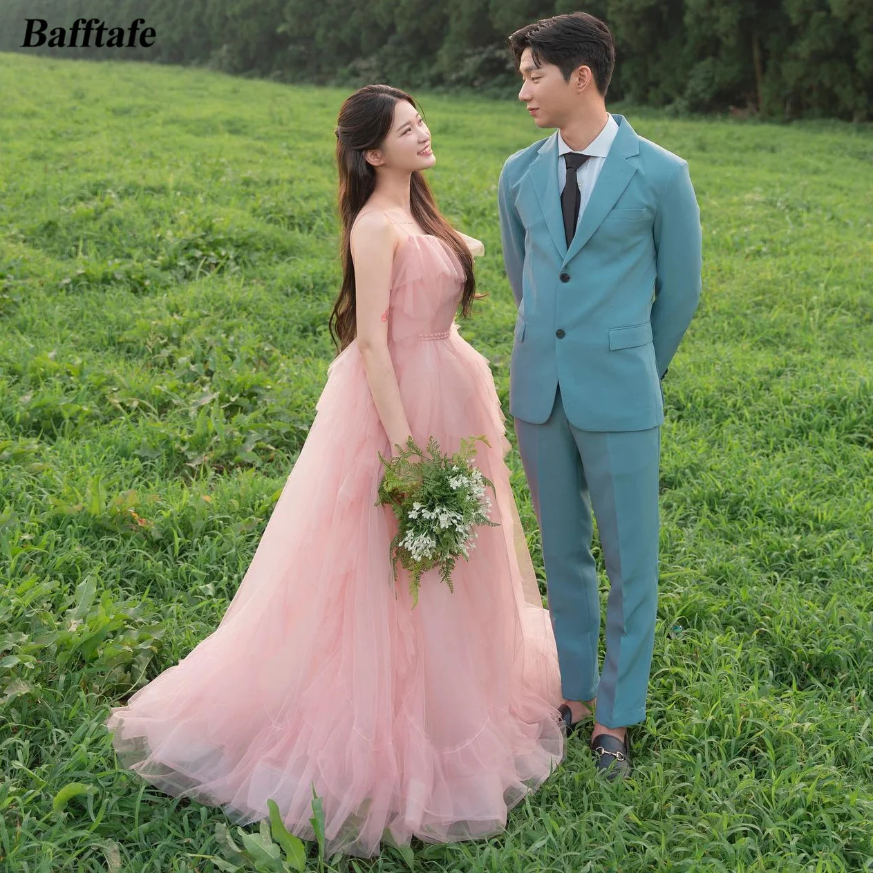 Bafftafe Elegant Blush Pink Long Korea Prom Dresses Straps A Line Tulle Sleeves Formal Party Gowns Garden Bride Photoshoot Dress
Bafftafe Elegant Blush Pink Long Korea Prom Dresses Straps A Line Tulle Sleeves Formal Party Gowns Garden Bride Photoshoot Dress
