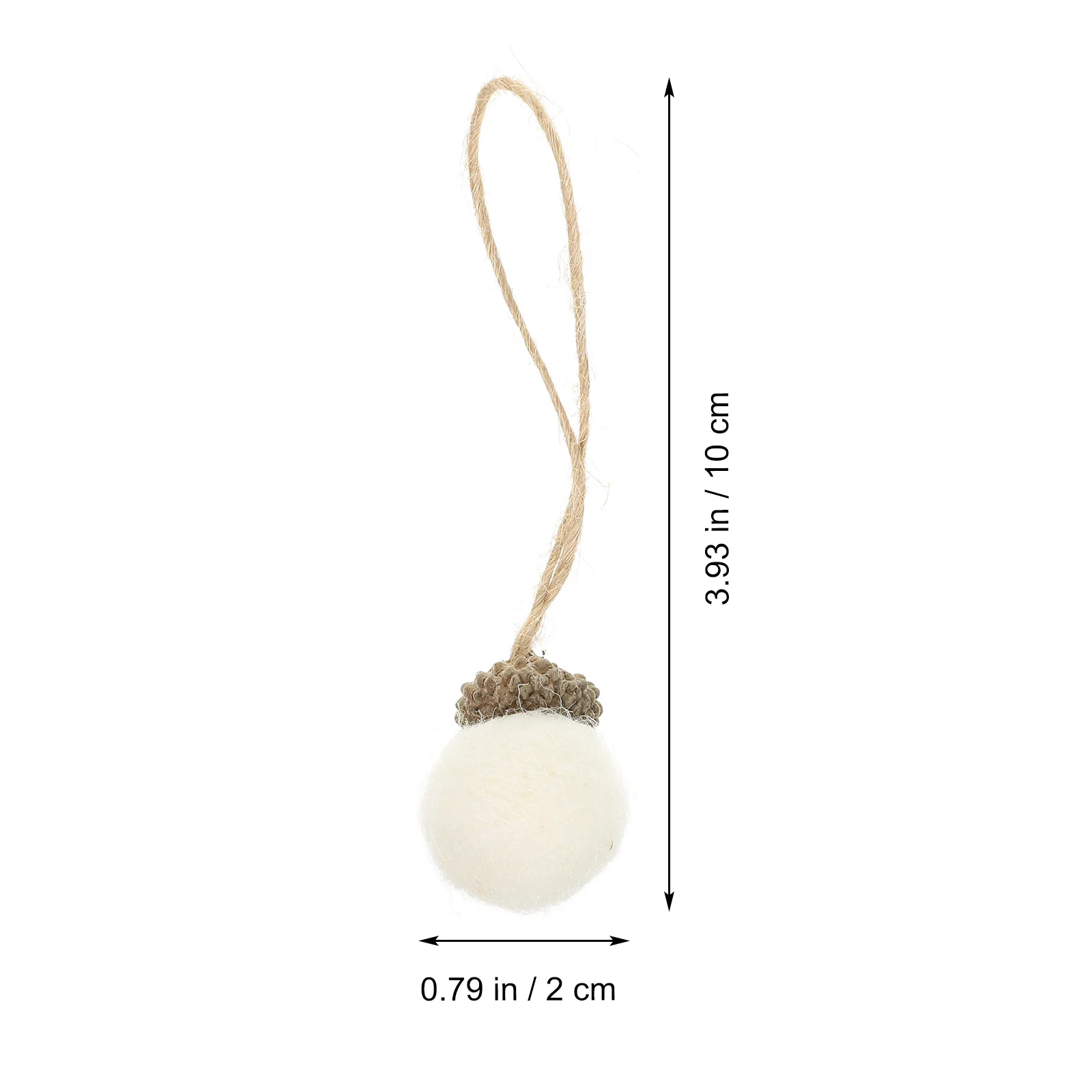 White Felt Pinecone Christmas Ornaments - 10 Piece Holiday Set 6 S2403665df6d94df49509cc4bf48b9d72O