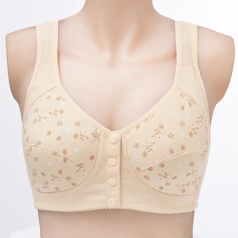 Middle-aged and elderly large size bra no underwire comfortable underwear Female mother bra front open vest type floral bra
Middle-aged and elderly large size bra no underwire comfortable underwear Female mother bra front open vest type floral bra