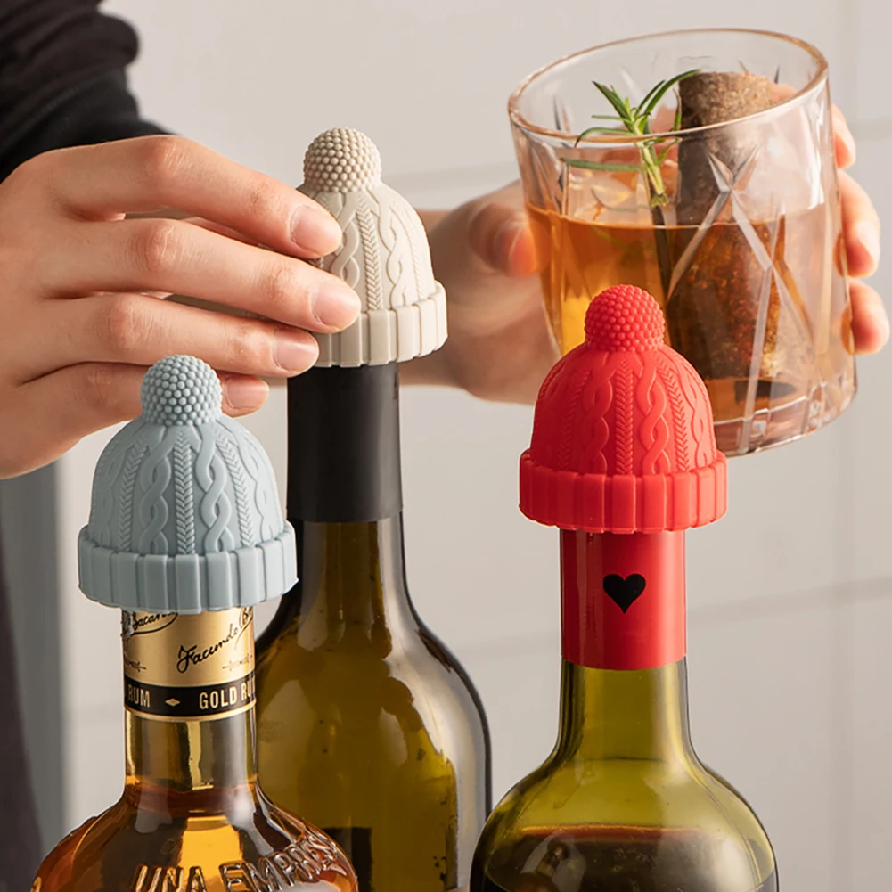Silicone Wine Stoppers Funny Knitted Beanie Wine Caps Reusable Wine Saver Bottle Sealer Airtight Plug Dishwasher Safe Wine Cork
Silicone Wine Stoppers Funny Knitted Beanie Wine Caps Reusable Wine Saver Bottle Sealer Airtight Plug Dishwasher Safe Wine Cork