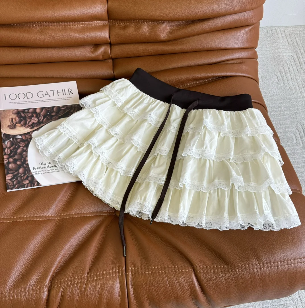 

2024 Spring/Summer New Women's Wear Lace Layered Cake Skirt Skirt 0420