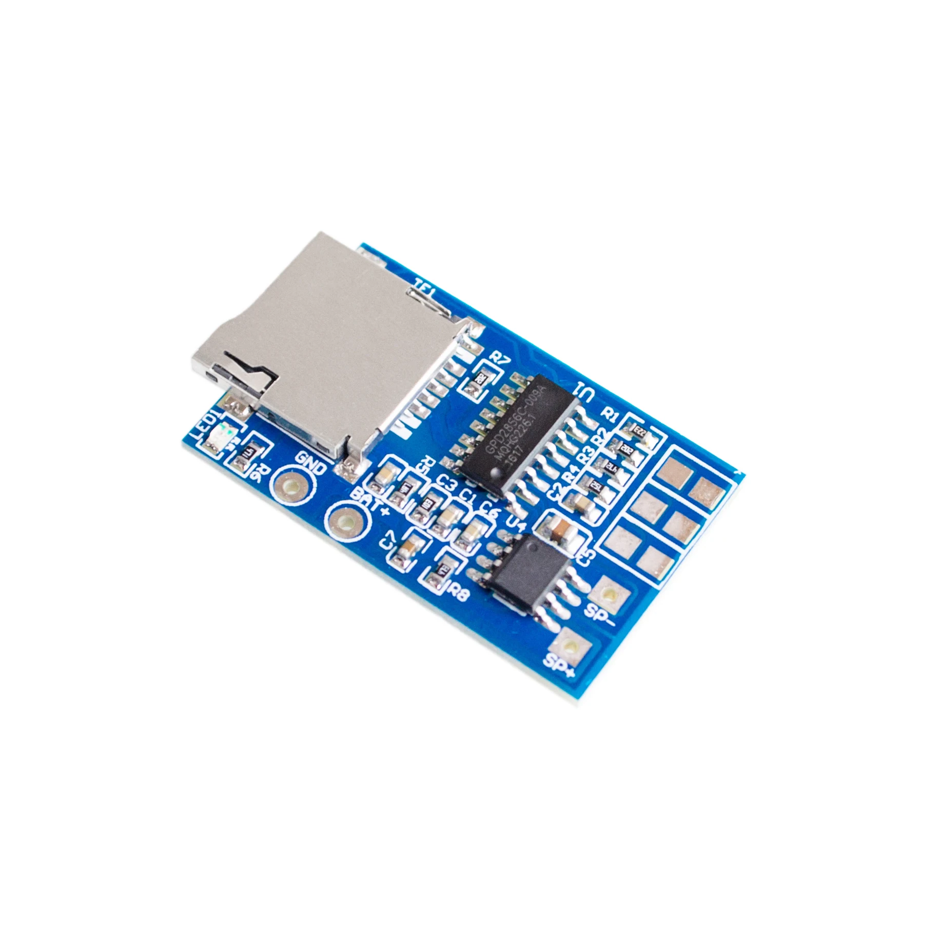 

TF card MP3 decoder board with 2W power decoding module 3.7-5V mixed mono playback with memory