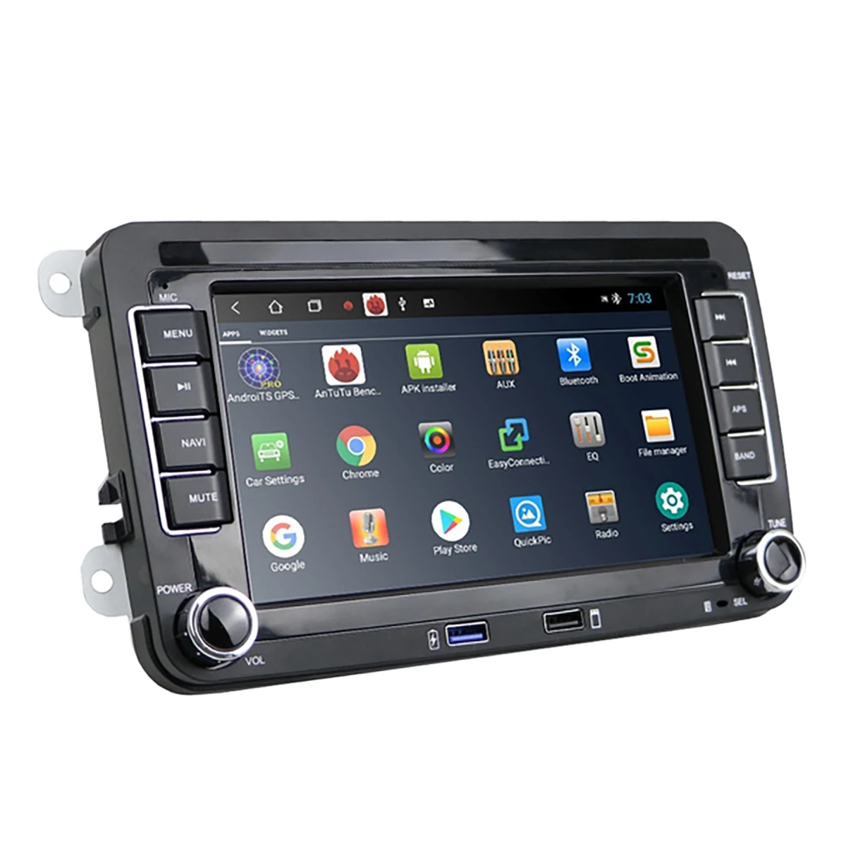 Автомагнитола на Android 10,0 с 7-дюймовым сенсорным экраном, MP5, Bluetooth, Wi-Fi, GPS, USB, FM-радио
Автомагнитола на Android 10,0 с 7-дюймовым сенсорным экраном, MP5, Bluetooth, Wi-Fi, GPS, USB, FM-радио