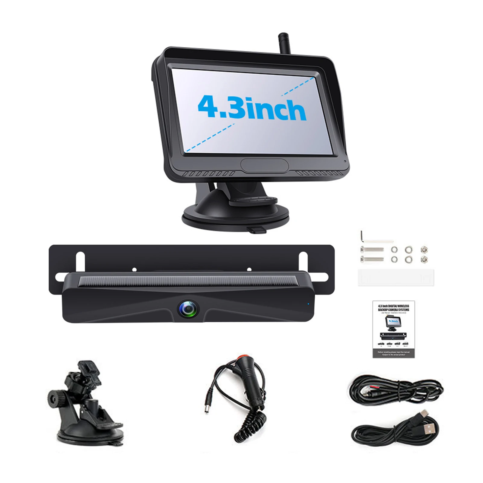 Solar Wireless Backup Camera Reversing Moni-tor Car Reversing Moni-tor Moni-tor High-Definition
Solar Wireless Backup Camera Reversing Moni-tor Car Reversing Moni-tor Moni-tor High-Definition