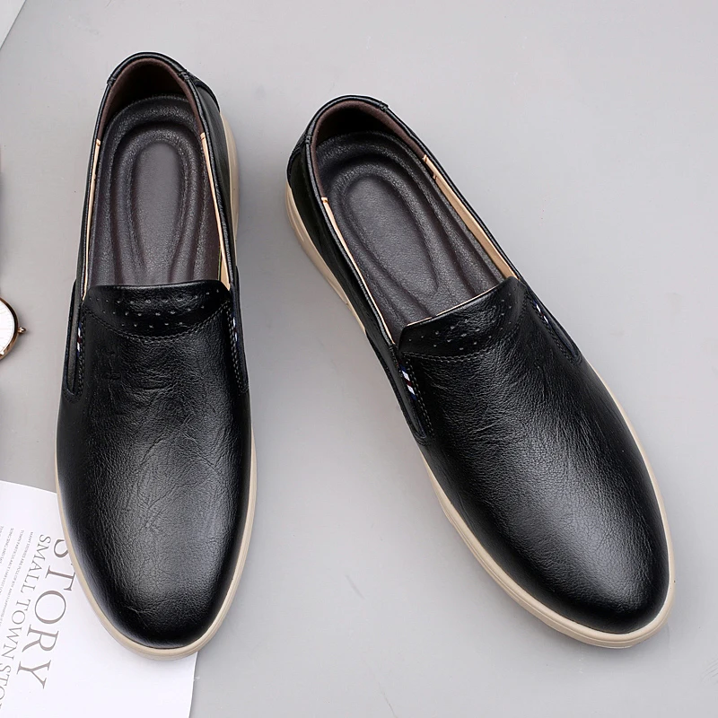 New Arrival Genuine Leather Men's Loafers Low Top Leather Casual Shoes Lightweight Mens Boat Shoes New Design Leisure Men Flats
New Arrival Genuine Leather Men's Loafers Low Top Leather Casual Shoes Lightweight Mens Boat Shoes New Design Leisure Men Flats