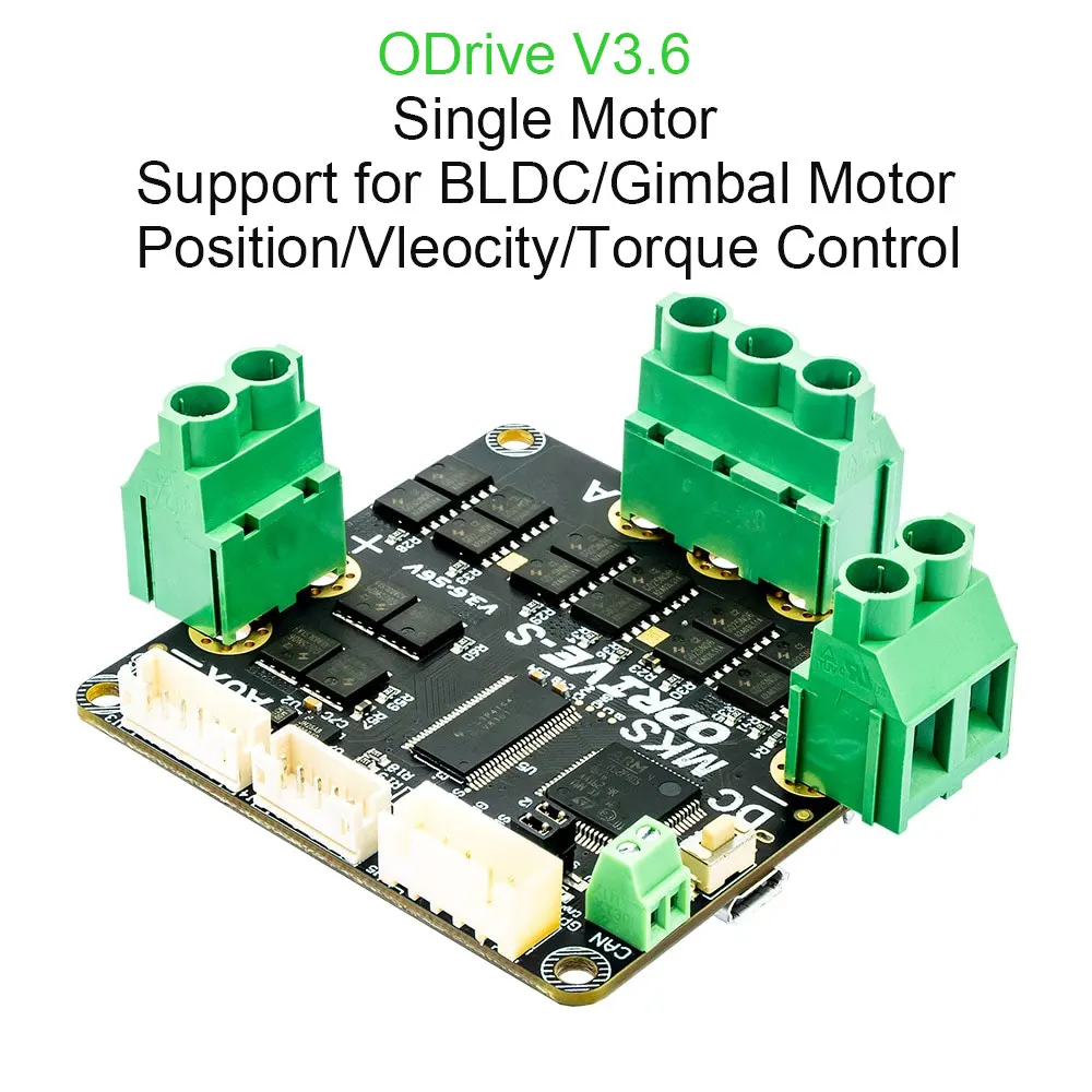Motor Controller ODrive-S V3.6 56V FOC BLDC AGV Servo Single motor Controller Work For Arduino Library and Uart encoders Command
Motor Controller ODrive-S V3.6 56V FOC BLDC AGV Servo Single motor Controller Work For Arduino Library and Uart encoders Command