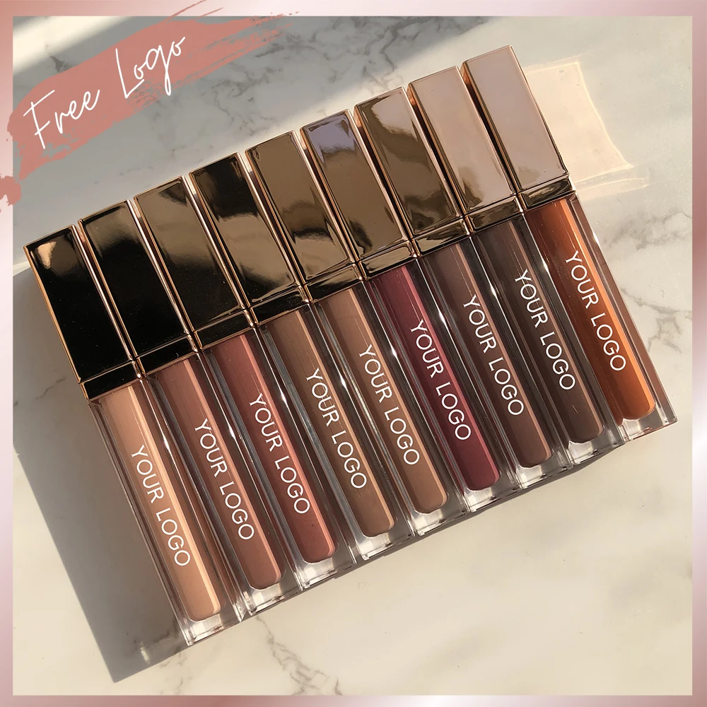 

Nude Brown Shades Moisturizing Lip Gloss Wholesale Custom Logo Bulk Cosmetics Lip Glaze Private Label Plumping Shiny Shimmer