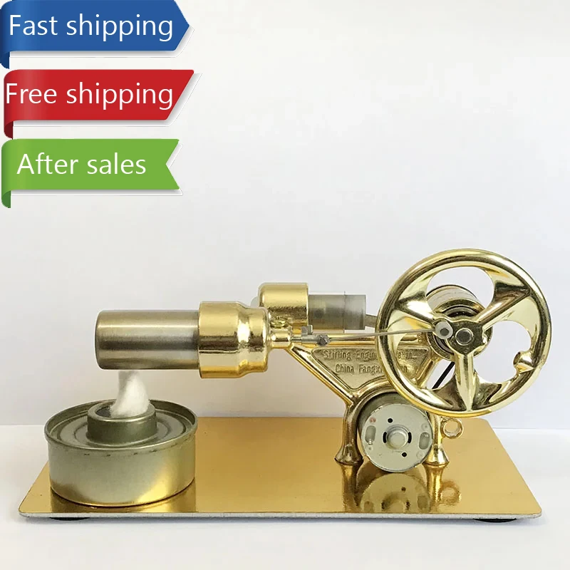 Steampunk Mini Hot Air Stirling Engine Motor Model Stream Power Physics Experiment Model
