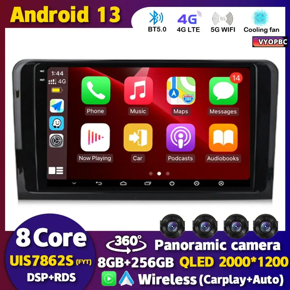 Android 13 Auto CarPlay Car Radio For Mercedes Benz W164 ML GL 2005 - 2012 GPS Multimedia Video Player Stereo 2Din DVD Head Unit
Android 13 Auto CarPlay Car Radio For Mercedes Benz W164 ML GL 2005 - 2012 GPS Multimedia Video Player Stereo 2Din DVD Head Unit