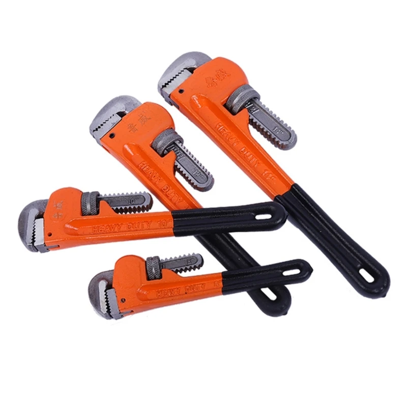 

Heavy Duty Straight Pipe Plumbing Wrench 8"/10"/12"/14"/18" Universal Adjustable Pipe Clamp Pliers Plumber Spanner Tool