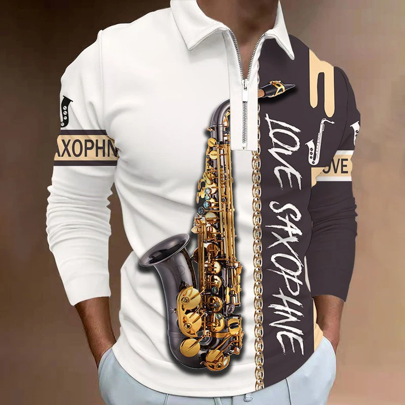 Musical Instrument Fashion 3D Print Polo Zipper Long Sleeve Shirt for Men Button Down Fashion Shirt
Musical Instrument Fashion 3D Print Polo Zipper Long Sleeve Shirt for Men Button Down Fashion Shirt