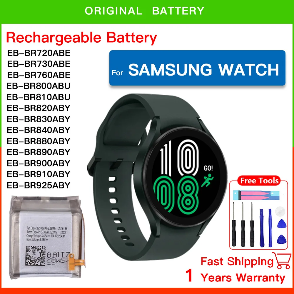 

Genuine New Battery For Samsung Galaxy Watch Gear Live/S2 classic/Gear S4/Gear 1/Active 1 2 3/ Watch 3/ Gear S/Gear 2/WATCH 4