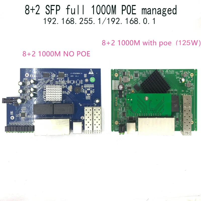 8 портов 10/100/1000 Мбит/с PoE Ethernet коммутатор модуль управляемый коммутатор модуль с 2 гигабитными слотами SFP гигабитный коммутатор
8 портов 10/100/1000 Мбит/с PoE Ethernet коммутатор модуль управляемый коммутатор модуль с 2 гигабитными слотами SFP гигабитный коммутатор