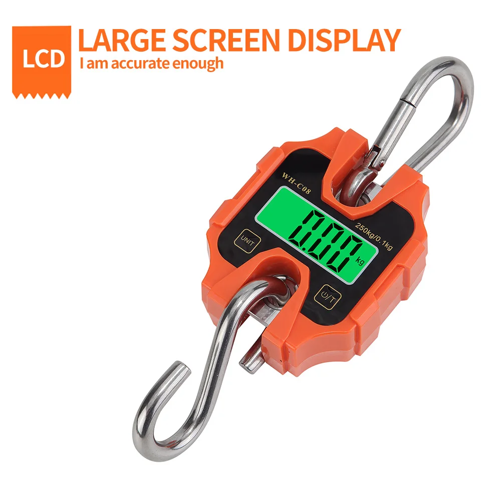 100/200Kg Electronic Hanging Scale LCD Display Digital Scale Fishing Weights Pocket Scale Luggage Scales with Backlight
100/200Kg Electronic Hanging Scale LCD Display Digital Scale Fishing Weights Pocket Scale Luggage Scales with Backlight