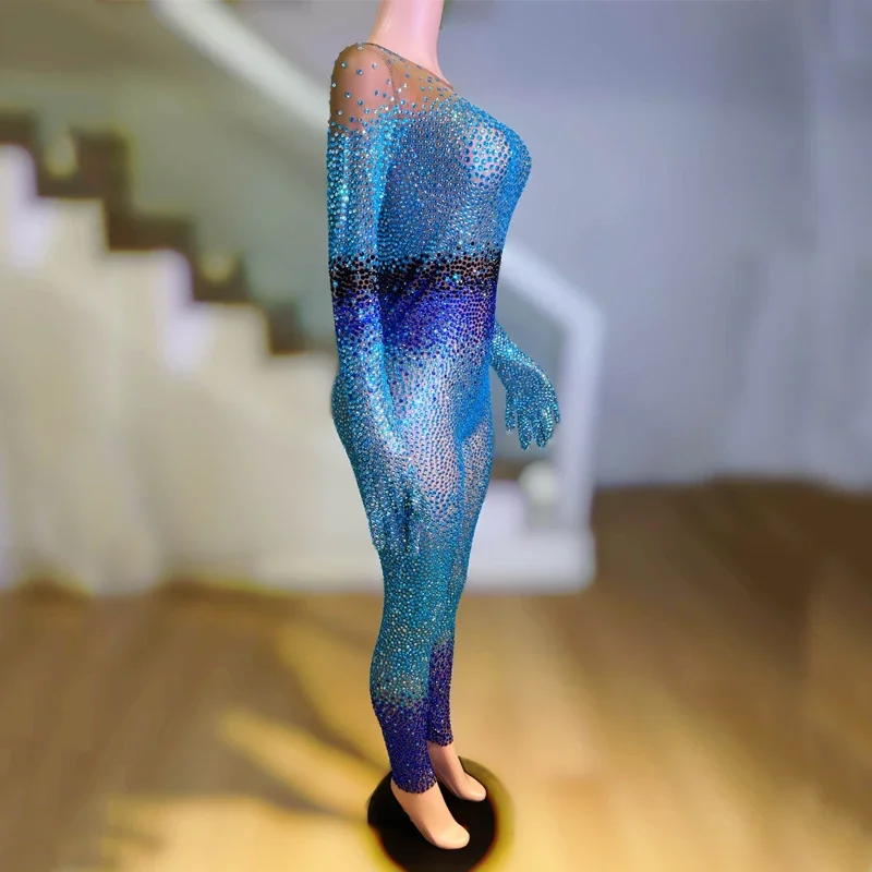 Pop Star Fashion Sparkly Diamonds Skinny Jumpsuit Women Nightclub Prom Party Outfit Singer Stage Wear Birthday party jumpsuit Pop Star Fashion Sparkly Diamonds Skinny Jumpsuit Women Nightclub Prom Party Outfit Singer Stage Wear Birthday party jumpsuit