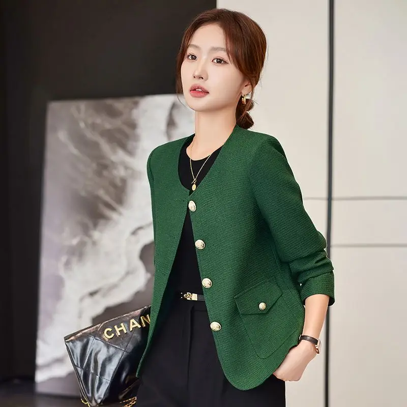 High Sense Women's Small Fragrant Wind Short Coat Spring Autumn New Fashion Round Neck Slim Fit Jacket Casual Versatile Outwear
High Sense Women's Small Fragrant Wind Short Coat Spring Autumn New Fashion Round Neck Slim Fit Jacket Casual Versatile Outwear