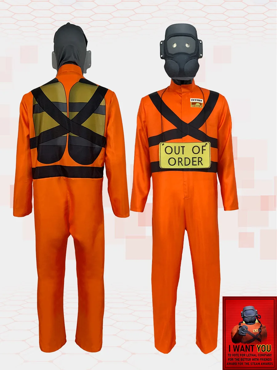 New Game Lethal Company Cosplay Workers Uniforms Suit Halloween Horror Costumes Jumpsuit Mask Props Adult Children Bodysuits
New Game Lethal Company Cosplay Workers Uniforms Suit Halloween Horror Costumes Jumpsuit Mask Props Adult Children Bodysuits