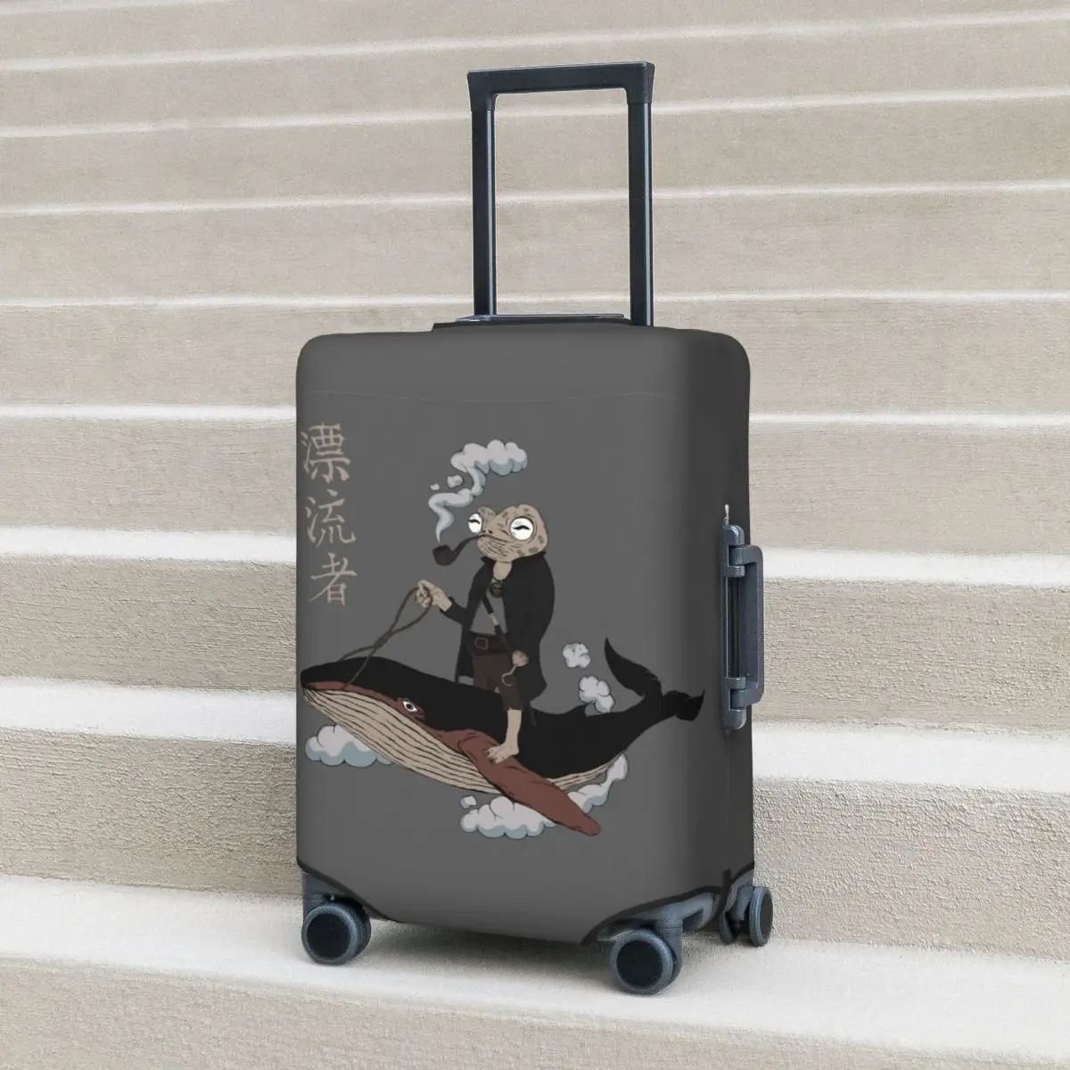 

Samurai Frog Suitcase Cover Japanese Creative Anime Cruise Trip Protection Flight Fun Luggage Accesories Xmas Gift