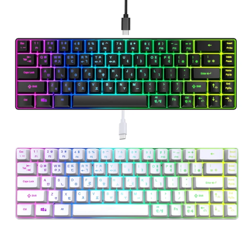 V200 RGB Game Keyboards Compatibles Multiple Operating System Easy Connection USB TypeC Keyboards 68Keys
V200 RGB Game Keyboards Compatibles Multiple Operating System Easy Connection USB TypeC Keyboards 68Keys