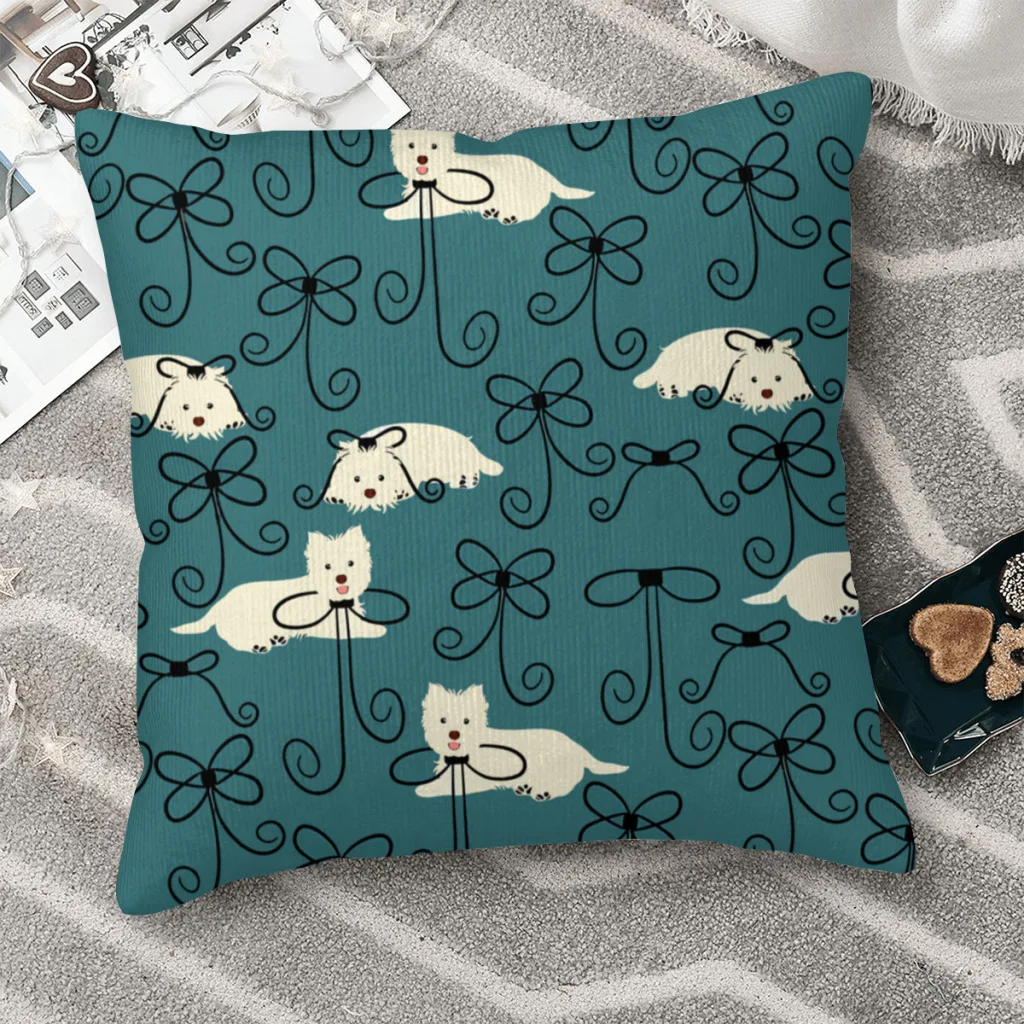 White Westie and Bow Cojines Throw Pillow Case West Highland Terrier Dog Cushion Home Sofa Chair Print Decorative Coussin
White Westie and Bow Cojines Throw Pillow Case West Highland Terrier Dog Cushion Home Sofa Chair Print Decorative Coussin